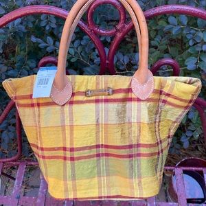 Never used J. McLaughlin silk plaid purse